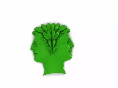 Janus PArt For Ring ANd Pendant 3D print model