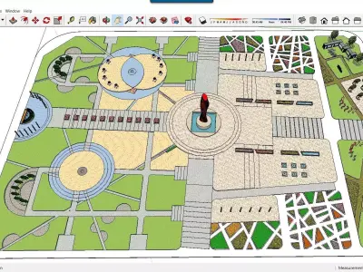 Sketchup Landscape Park H5 3D model