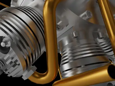 70cc m7 star-shaped engine 3D print model