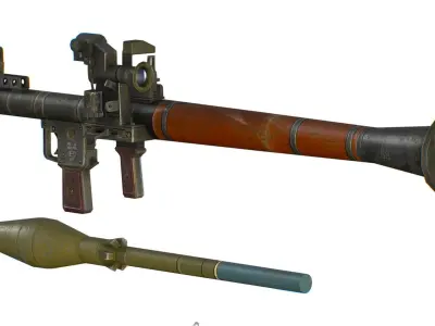 USSR Rocket Propelled Launcher Grenade - RPG Low-poly 3D model