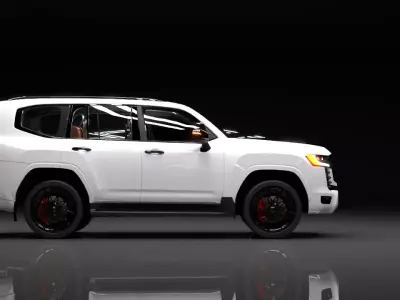 Luxury Full Size SUV 3D Model Rigged Interior Exterior Low-poly 3D model
