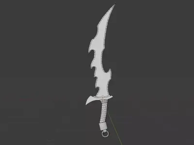 Red Sword Low-poly 3D model