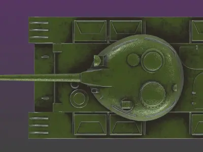 T-55 Tank 3D Model Free low-poly 3D model