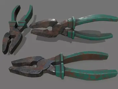 nippers pliers Low-poly 3D model shop