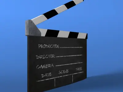 Film Clapper Low-poly 3D model