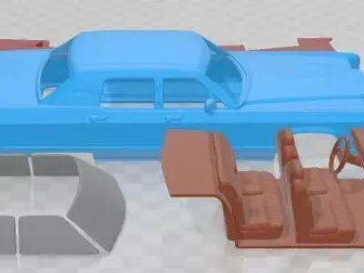 Lincoln Continental Sedan 1975 Printable Car 3D print model