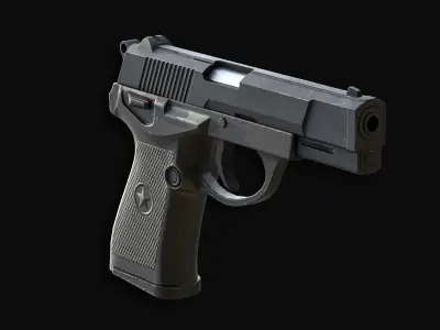 QSZ-92 Chinese Pistol AAA Low-poly 3D model