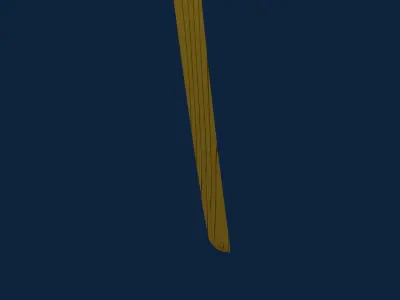 Training wooden sword katana low-poly Low-poly 3D model