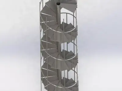 Spiral staircase 3D model purchase