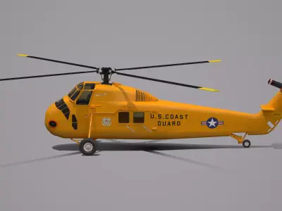 Sikorsky H-34 US Coast Guard 3D model