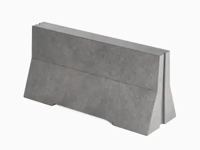 Concrete Barrier B 03 Low-poly 3D model