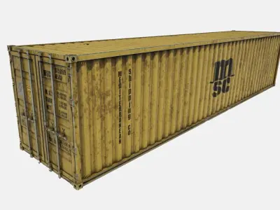 Shipping Container 40ft Low-poly 3D model