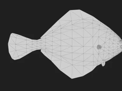 Flatfish Low-poly 3D model buy