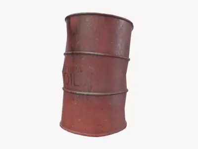 Rusty Oil Barrel 3D model purchase