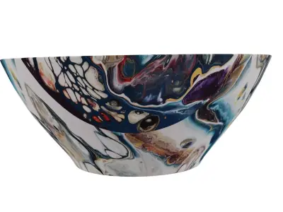 Bowl in Dark Pattren 3D model