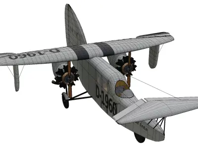 Focke-Wulf F 19 Ente Low-poly 3D model