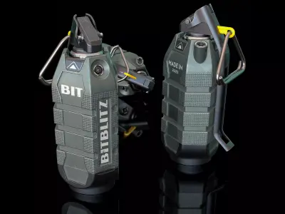 Hand grenade Low-poly 3D model 6