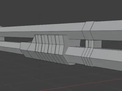 lowpoly shotgun Low-poly 3D model