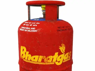 LPG Gas Cylinder Low-poly 3D model