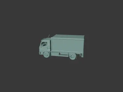 Detailed Delivery Truck 3D Printable Model - Cargo Vehicle 3D print model