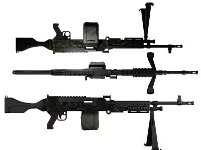 M240L Low-poly 3D model