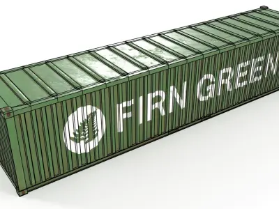Container 40ft low poly PBR Low-poly 3D model buy