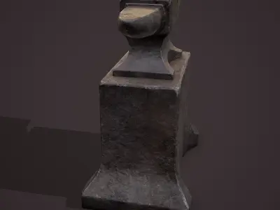  Medieval Blacksmith Large Anvil  Low-poly 3D model