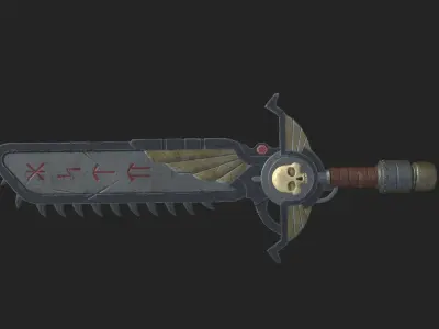 Chain Sword Low-poly 3D model purchase