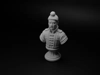 Chinese Terracotta Soldier Bust Chess 3D print model order