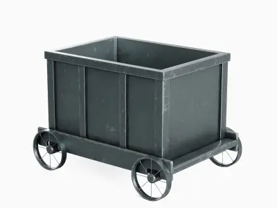 Mining Trolley 01 Low-poly 3D model