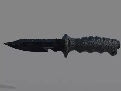 knife Low-poly 3D model 8