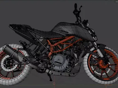 KTM Duke 250 3D Model 3D model
