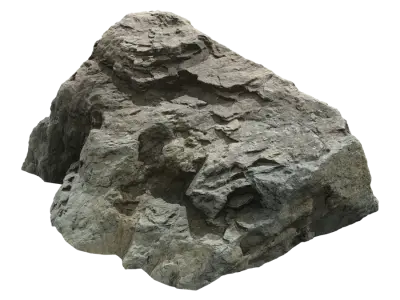  Cool Toned Peaked Jagged Large Rock Boulder Model 
