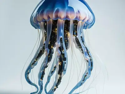 SciFi Robotic Jellyfish 3D Model Low-poly 3D model