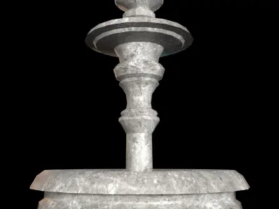 Fountain - PBR - Textured Low-poly 3D model