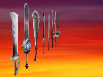 Swords Assest Pack Low-poly 3D model