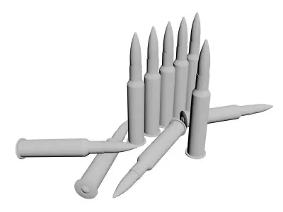 Live cartridge Low-poly 3D model