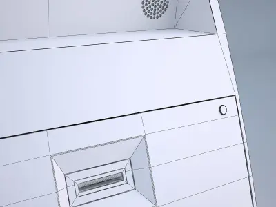 Touch Screen Pay Terminal Screen Display Console Low-poly 3D model