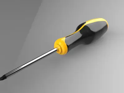 3d modeled screwdriver  3D model