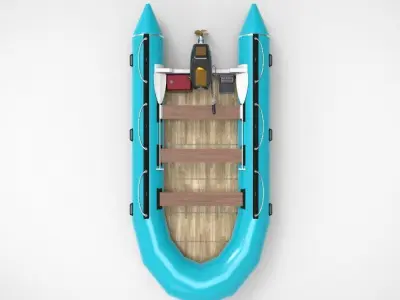 River rubber boat  3D model