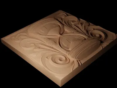 Hourglass CNC 3d Print High Relief Sand Casting 3D print model