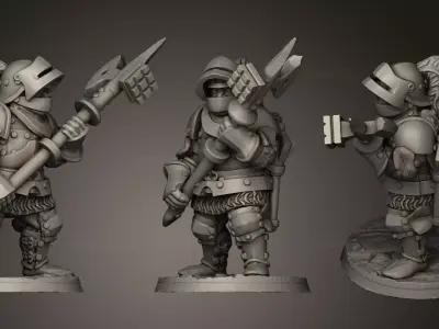 High Quality 3D Armor Model - Game Ready Rigged Printable Asset Low-poly 3D model