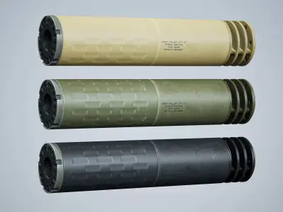 supressor ar15 m4 m16 omega 300 silencer Low-poly 3D model