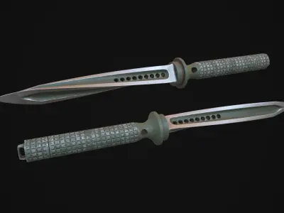 Jagdkommando knife Low-poly 3D model