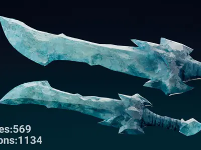 Elemental Daggers Low-poly 3D model