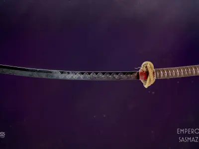 Emperor Katana Low-poly 3D model
