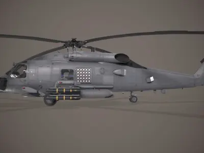 Sikorsky MH-60R Sea Hawk Basic Animation Low-poly 3D model