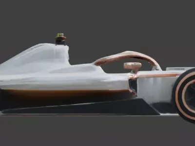 Futuristic Formula Racing Car 3D Model Low-poly 3D model