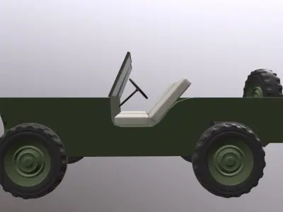 WW2 willys jeep 3D model