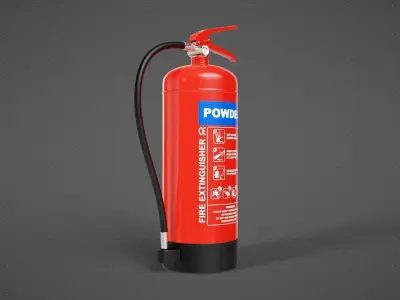 Powder Fire Extinguisher 3D model buy